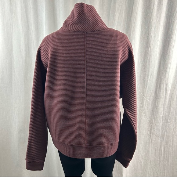 ZELLA Carey Ridge Funnel Neck Pullover In Maroon M - Picture 3 of 10